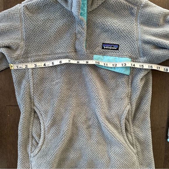 Patagonia Women's Re-Tool Snap-T Pullover Gray Teal Fleece Comfort XS - Picture 7 of 11